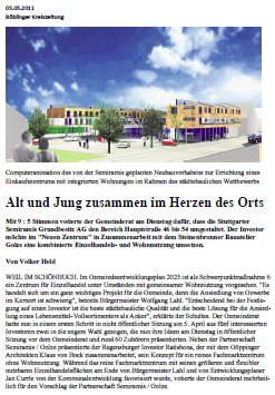 Alt und Jung zusammen im Herzen des Orts